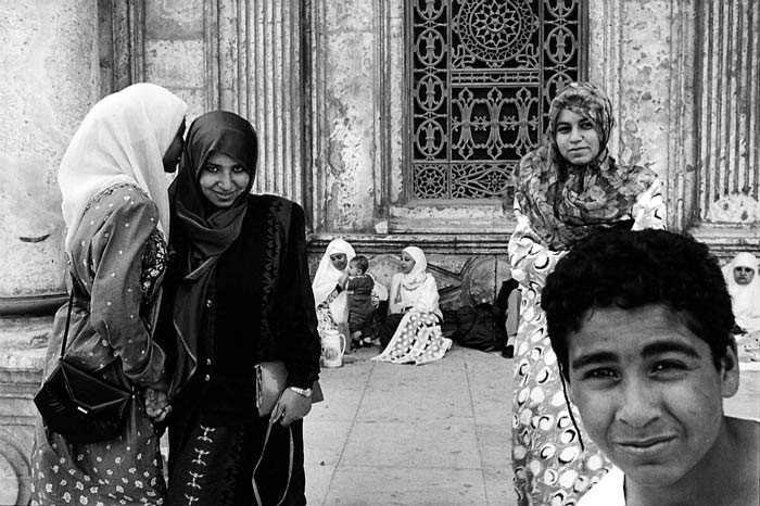 "Ask him if he is married", Visitors during the Weekend at Saladin Citadel, Cairo, Egypt