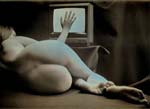 Charlie Schreiner - Hand on TV  (Female Nude)
Click for more Images
