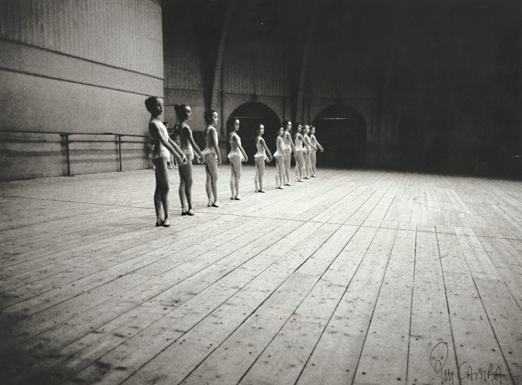 Young Ballerinas in a Line