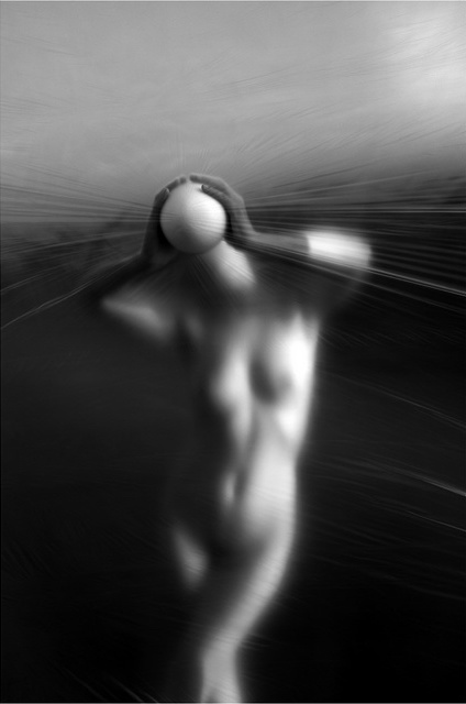 Female Nude Holding Ball Female Nude Holding Ball